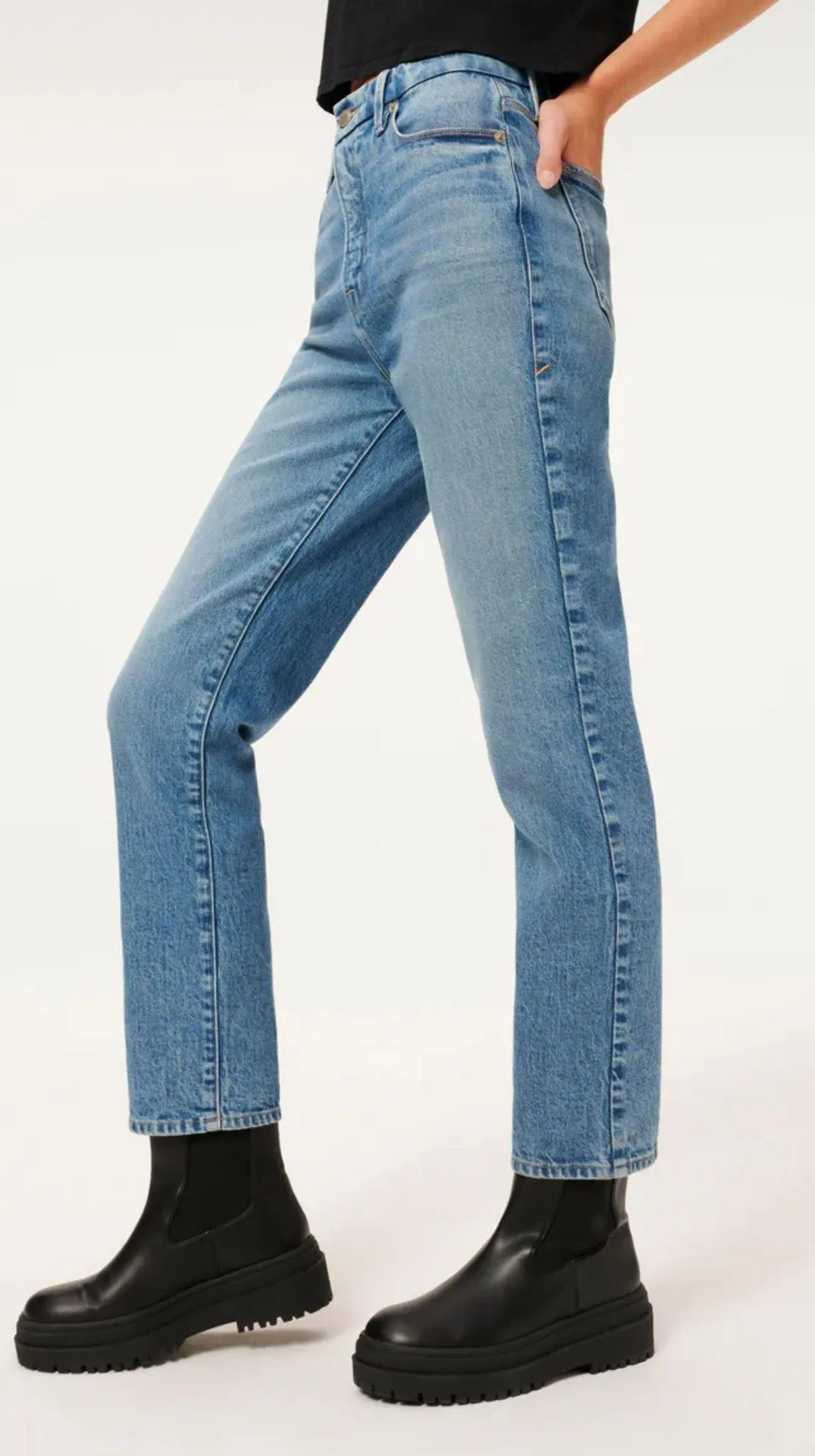 Good Vintage Jean Straight Leg High Rise Size 4/27 NWT - Image 3
