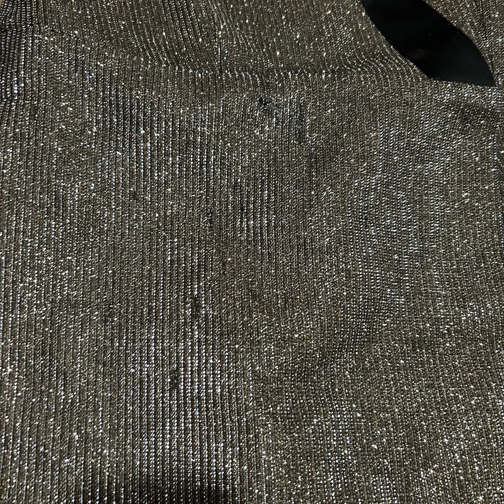 Bronx and Banco Silver Metallic Blazer Dress with Black Trim Size Small - Image 2