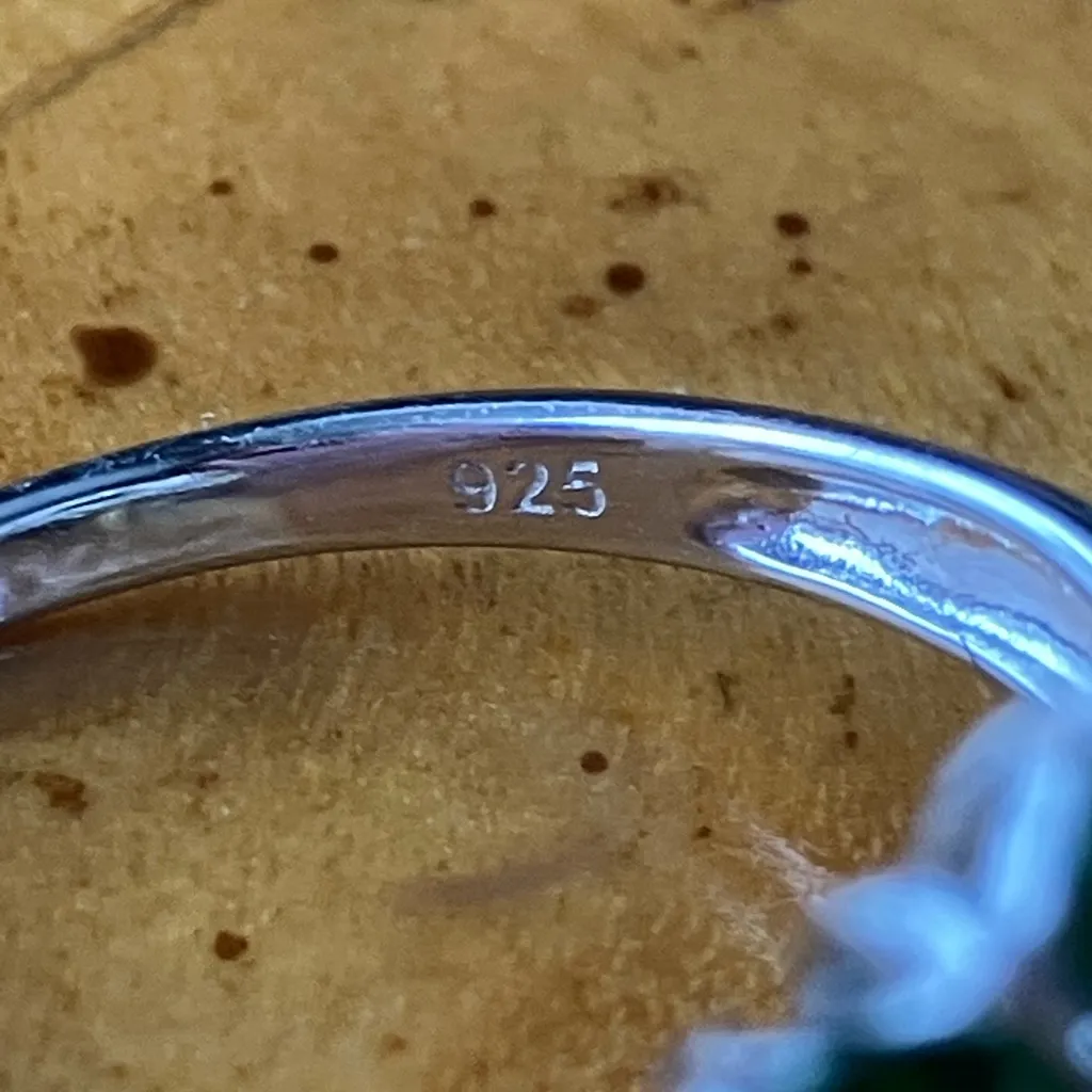 Natural Chrome Diopside Sterling Silver Ring Size 9 Green - Image 6