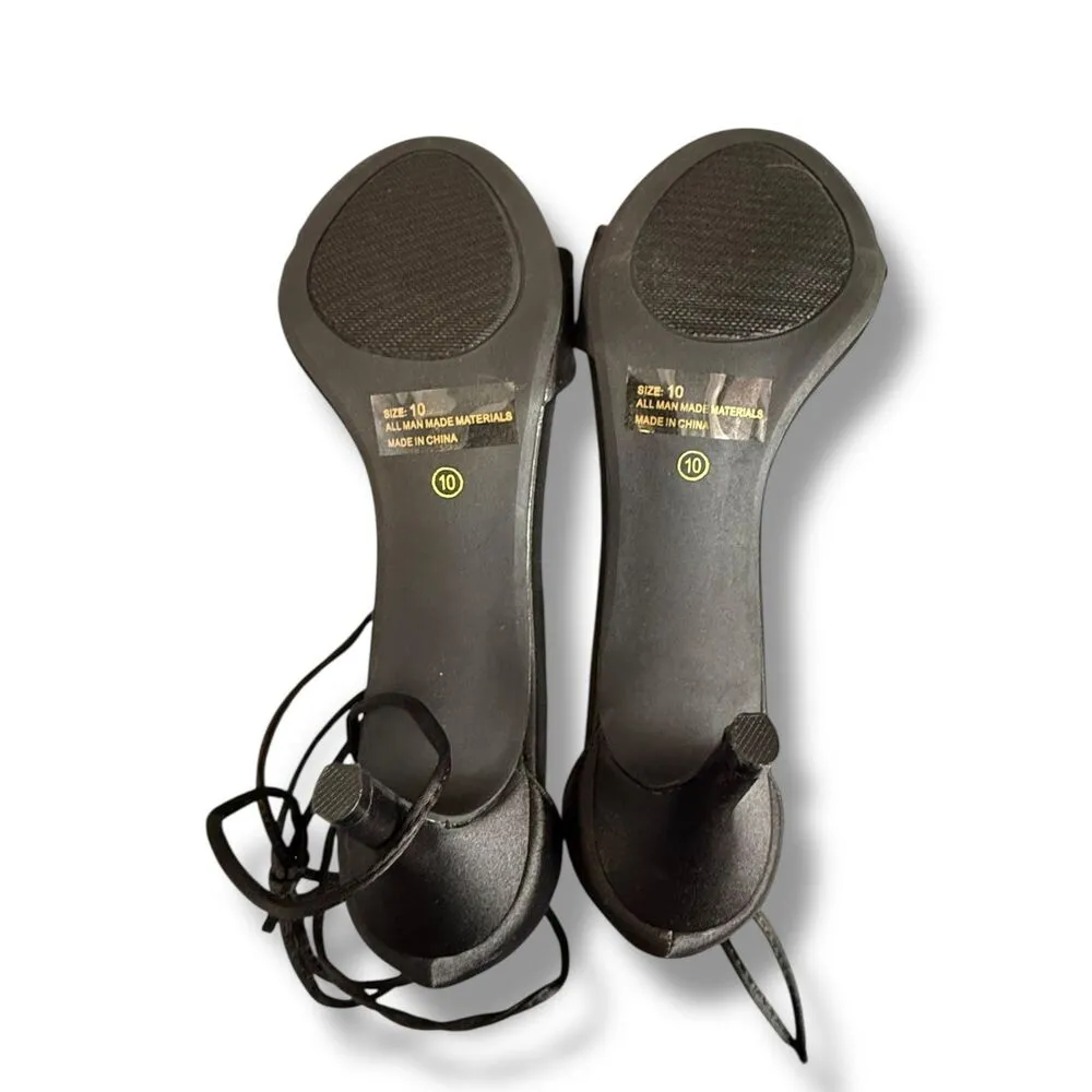 Lulus Black Satin Lace - Image 9