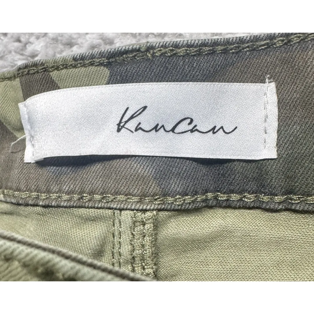 Kancan‎ Women Chino Mini Shorts Size Large Camo Pockets Stretch Comfort - Image 4