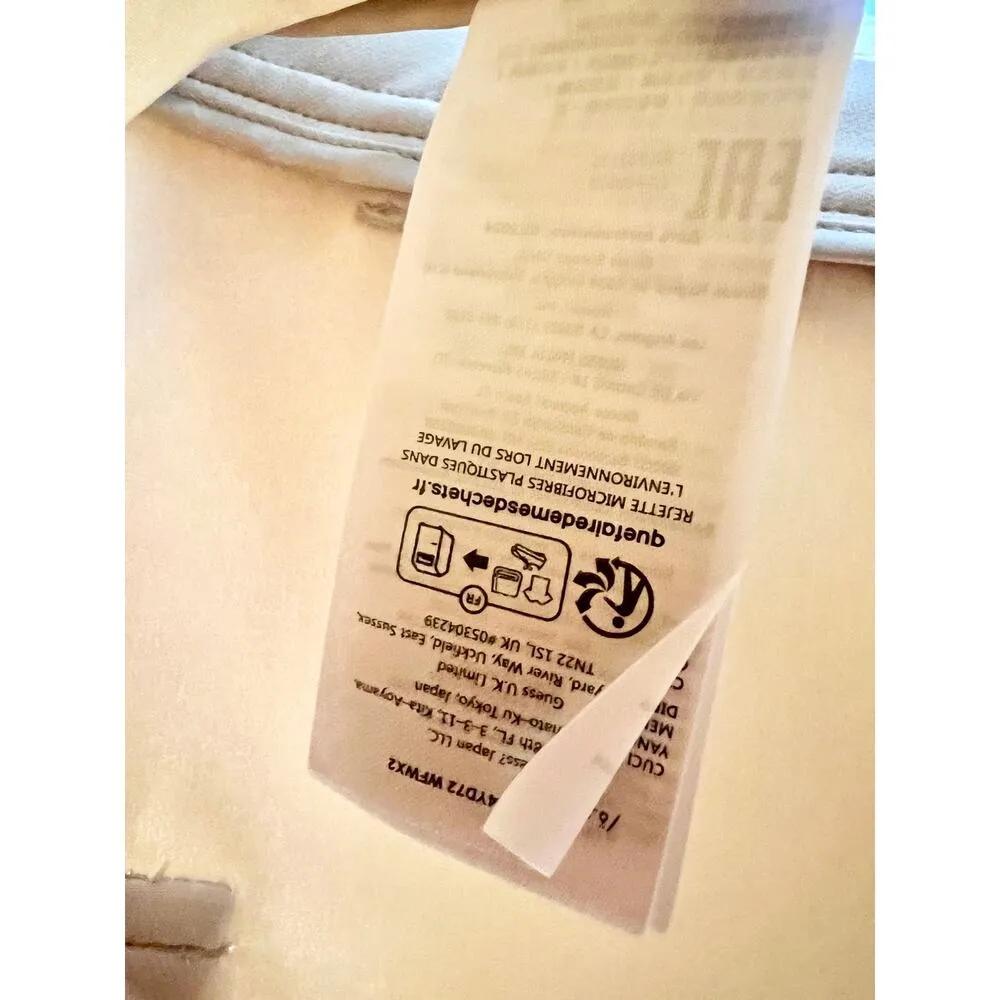 NWT Guess Fiona High Rise Belted Cargo Crepe Mini Skirt Foamy Taupe Women Size S - Image 6