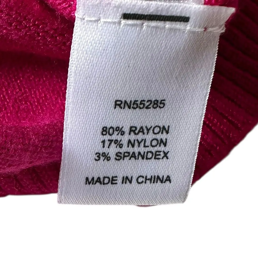 Express Fuchsia Stretch Knit Cardigan Women Sweater Size Small | 71-7 - Image 5