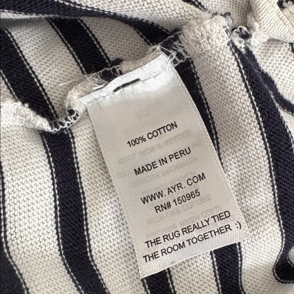 AYR The Oui-Peat Dress Weekend Jaunt Stripe in Black White Stripe size small - Image 8