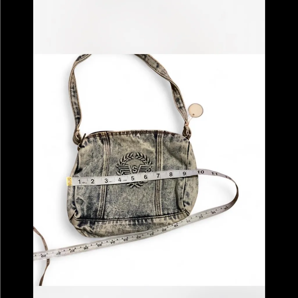 Y2K vintage denim Shoulder‎ Bag Gray - Image 2