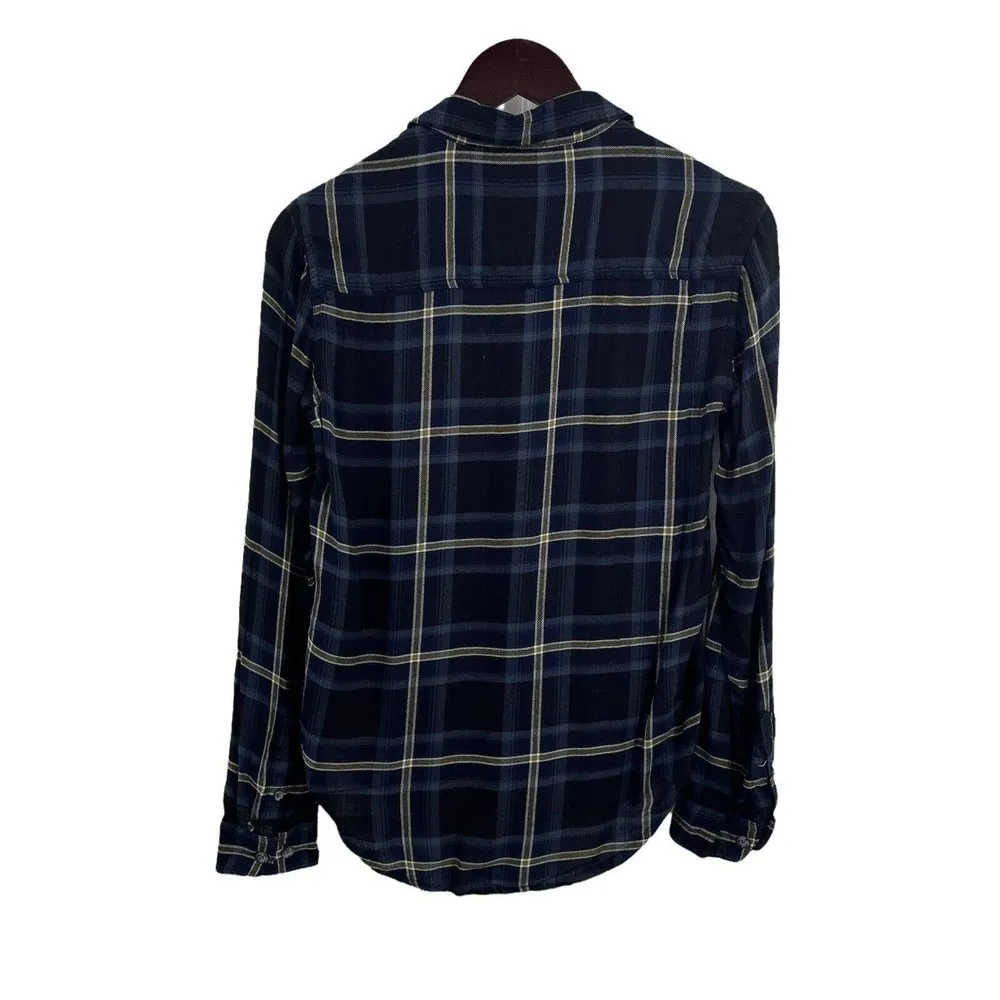 Obey Plaid Button Front Lightweight Long Sleeve Size XS - Image 3