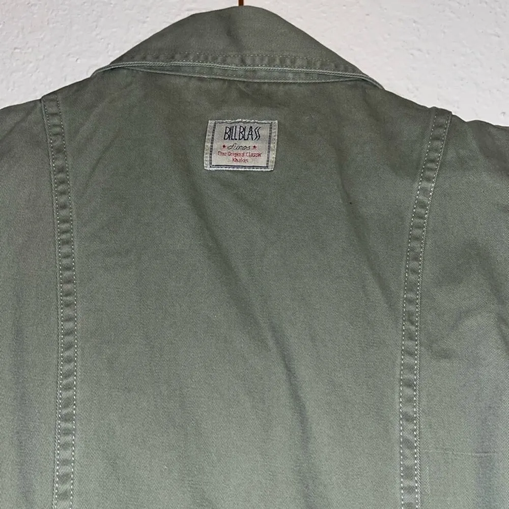 Deadstock NEW Vintage Bill Blass jean denim jean jumper dress 90s safari dress Size M - Image 6