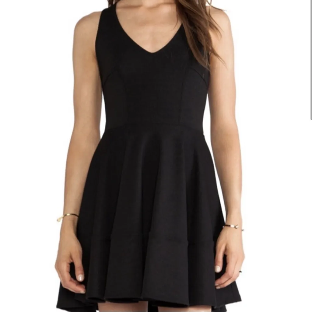 Eight Sixty Black V-Neck Mini Dress - Image 3