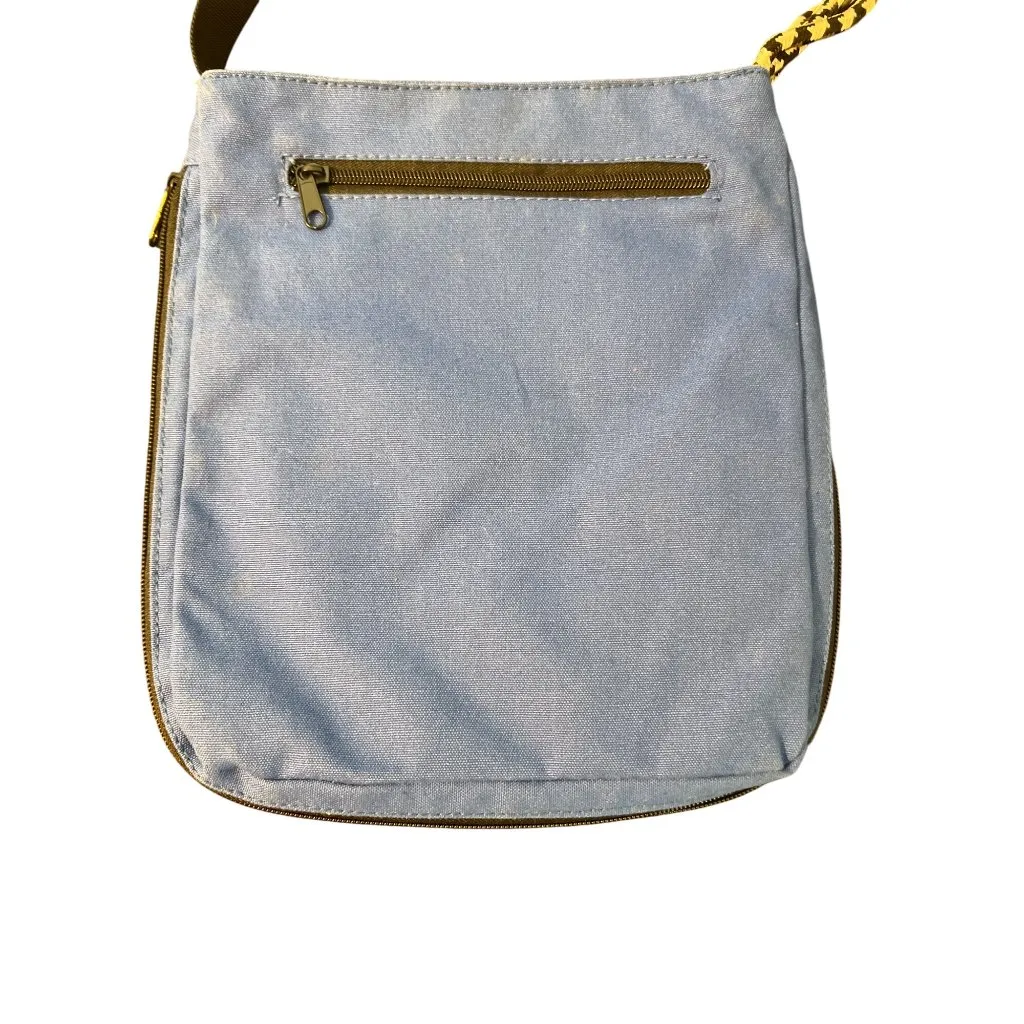 Kavu Keeper Blue Canvas Crossbody Bag Sling Purse Zip Around to Widen Pockets - Image 5