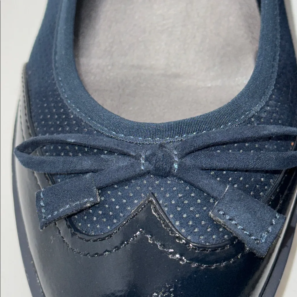 Marco Tozzi Vegan Leather Flats Oxford Style Shoes Navy Blue Women’s EU 39 US 9 Size 8 - Image 3