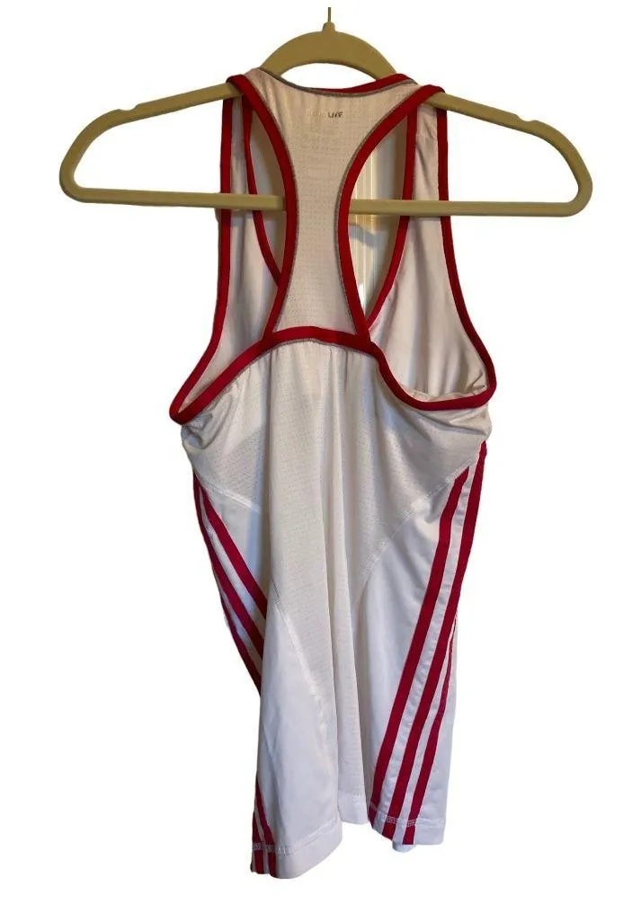White and Pink Racerback Tank Size Small - Image 3