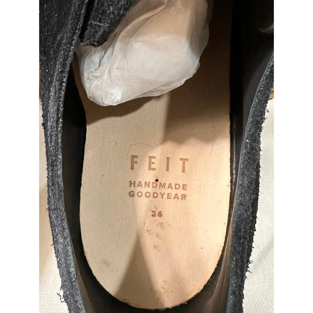 Feit Latex Low Suede Black Sneakers Unisex Size 5.5/6 US 36 EU NIB Court Sneaker - Image 11
