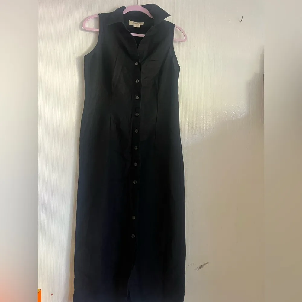 Easy Spirit Black Button-Down Midi Dress - Image 8