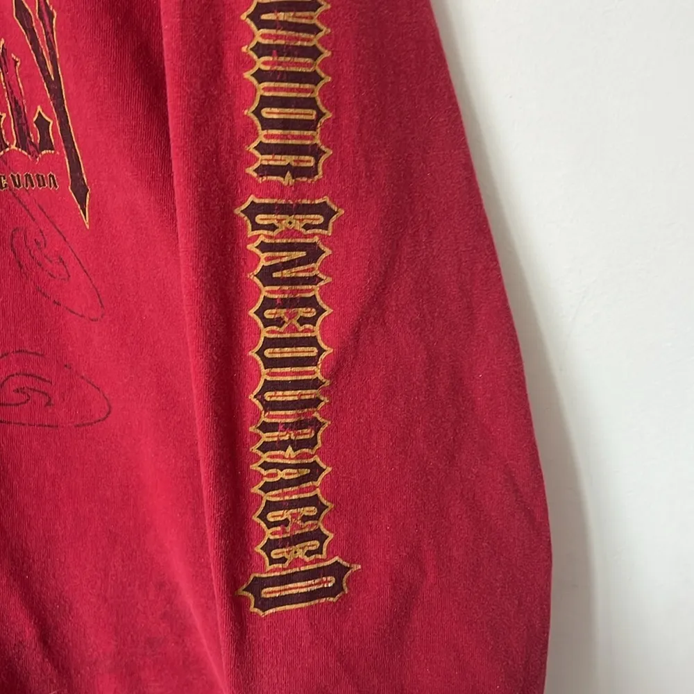 Vtg Y2K Coyote Ugly Las Vegas long Sleeve Tshirt Size Large 🔲 Red - Image 5