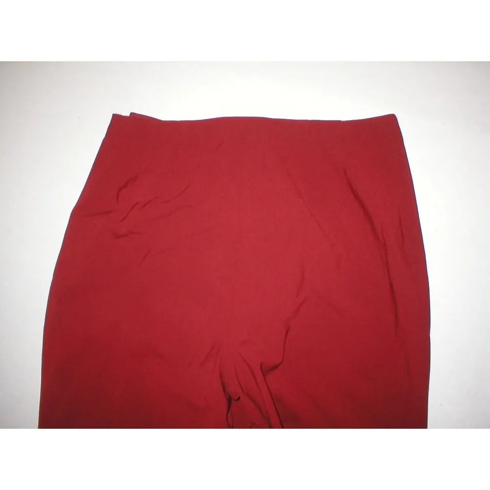 New Womens Worth York Pants Dark Red Slacks Office Work 12 NWT $348 Brick Tall - Image 4