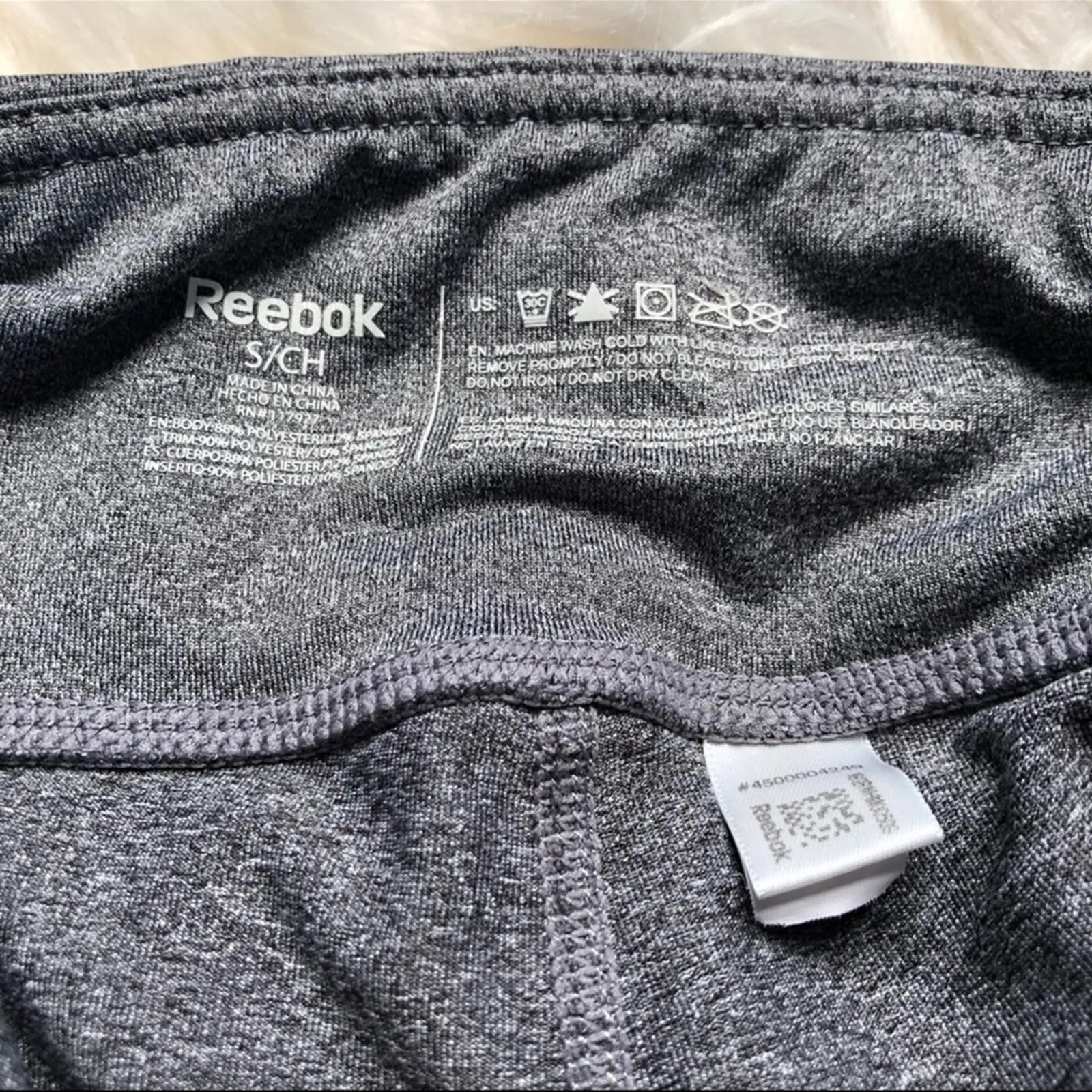 Reebok Grey Capri Running Tights Small | Cropped Athletic Leggings Activewear - Image 6