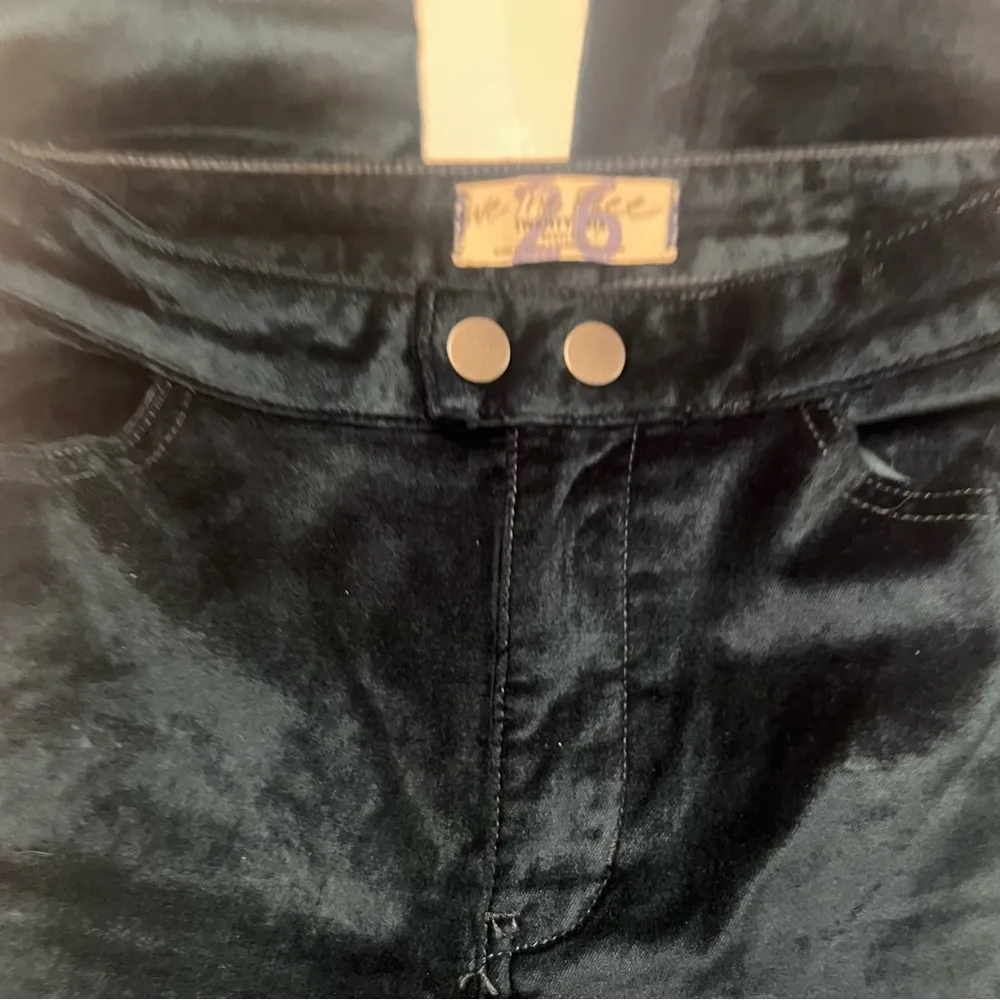 Free People We The Free Sweet Jane Velvet Skinny Jeans Pants in Neptune Green 26 - Image 8