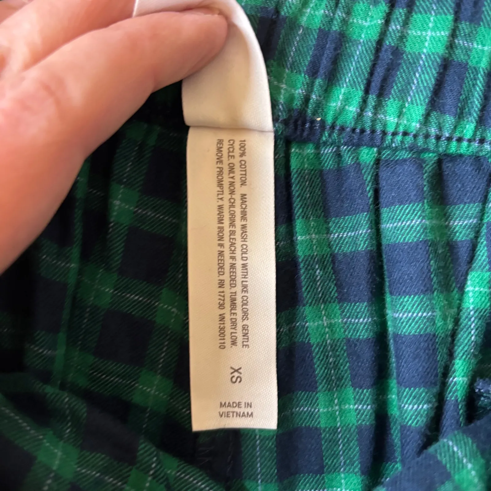 Auden NWT Women's Green Plaid Flannel Pajama Shorts Size XS - Image 6