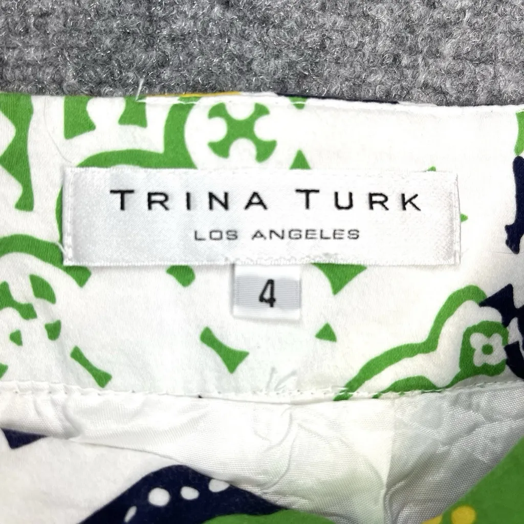 Trina Turk Vibrant Green and Blue Mini Skirt sz 4 - Image 2