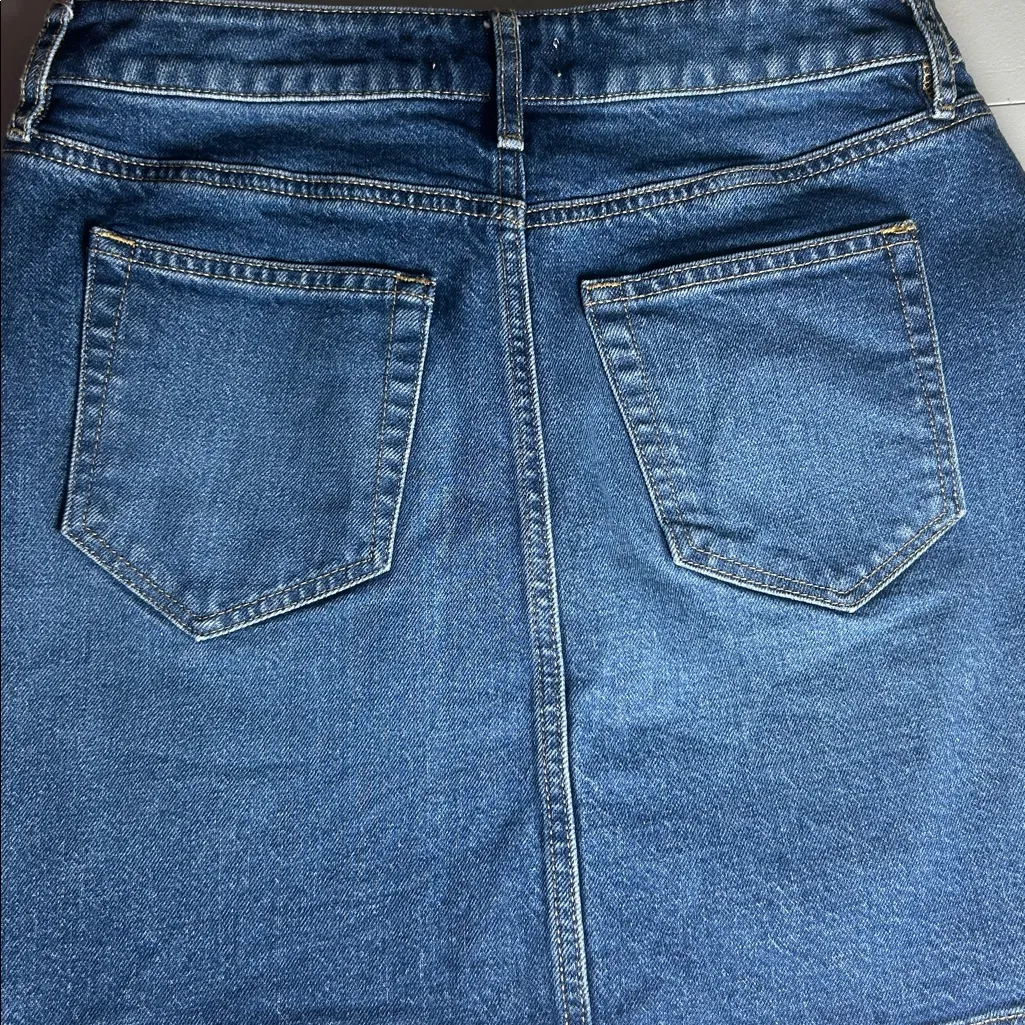 LOFT Denim Mini Skirt Women's Size 0 Ann Taylor LOFT Blue Jean Mini Skirt - Image 6