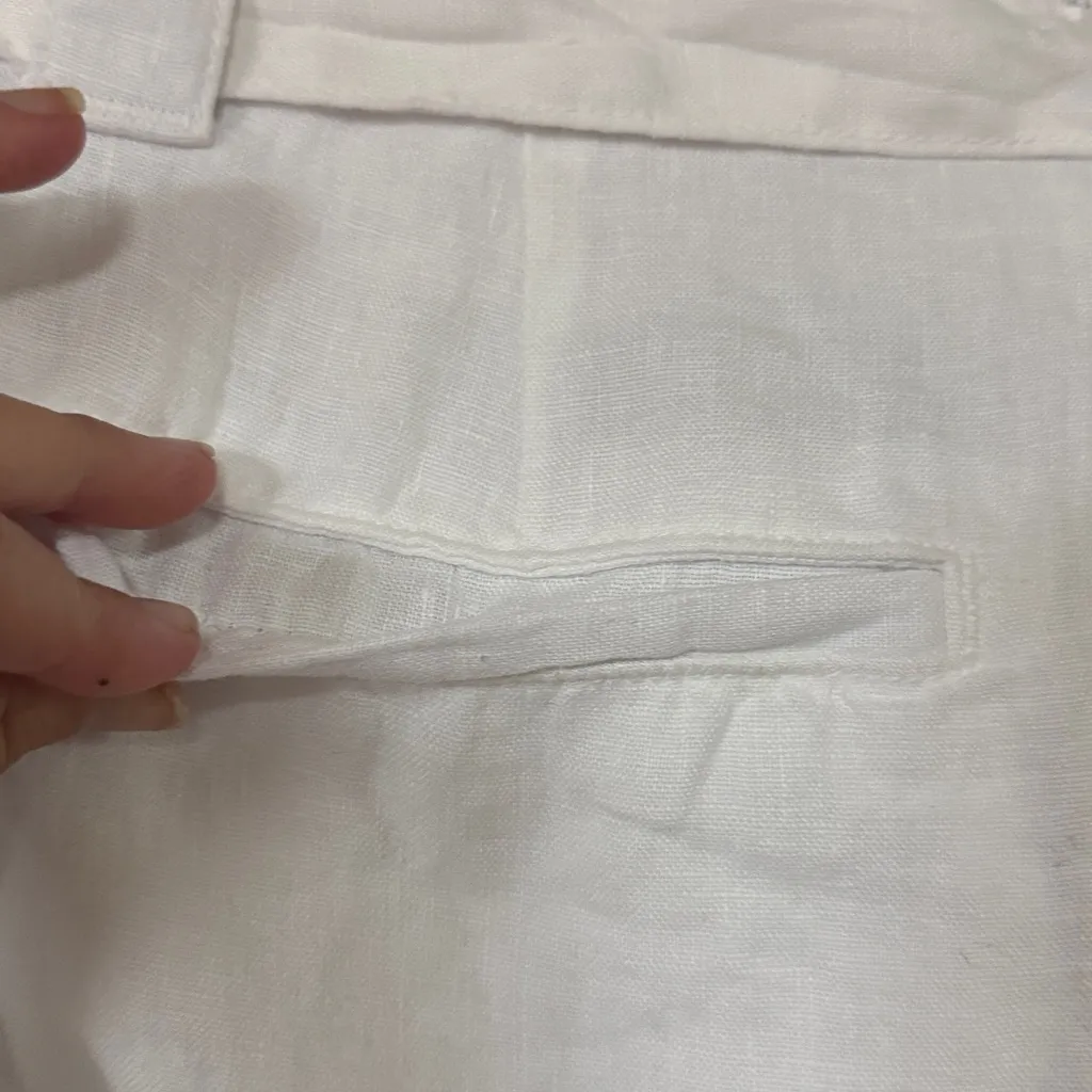 L'AGENCE Linen “Hillary” Paperbag Shorts - Image 7