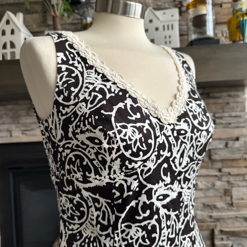 Suzi Chin for Maggy Boutique Cream and Brown A - Image 11