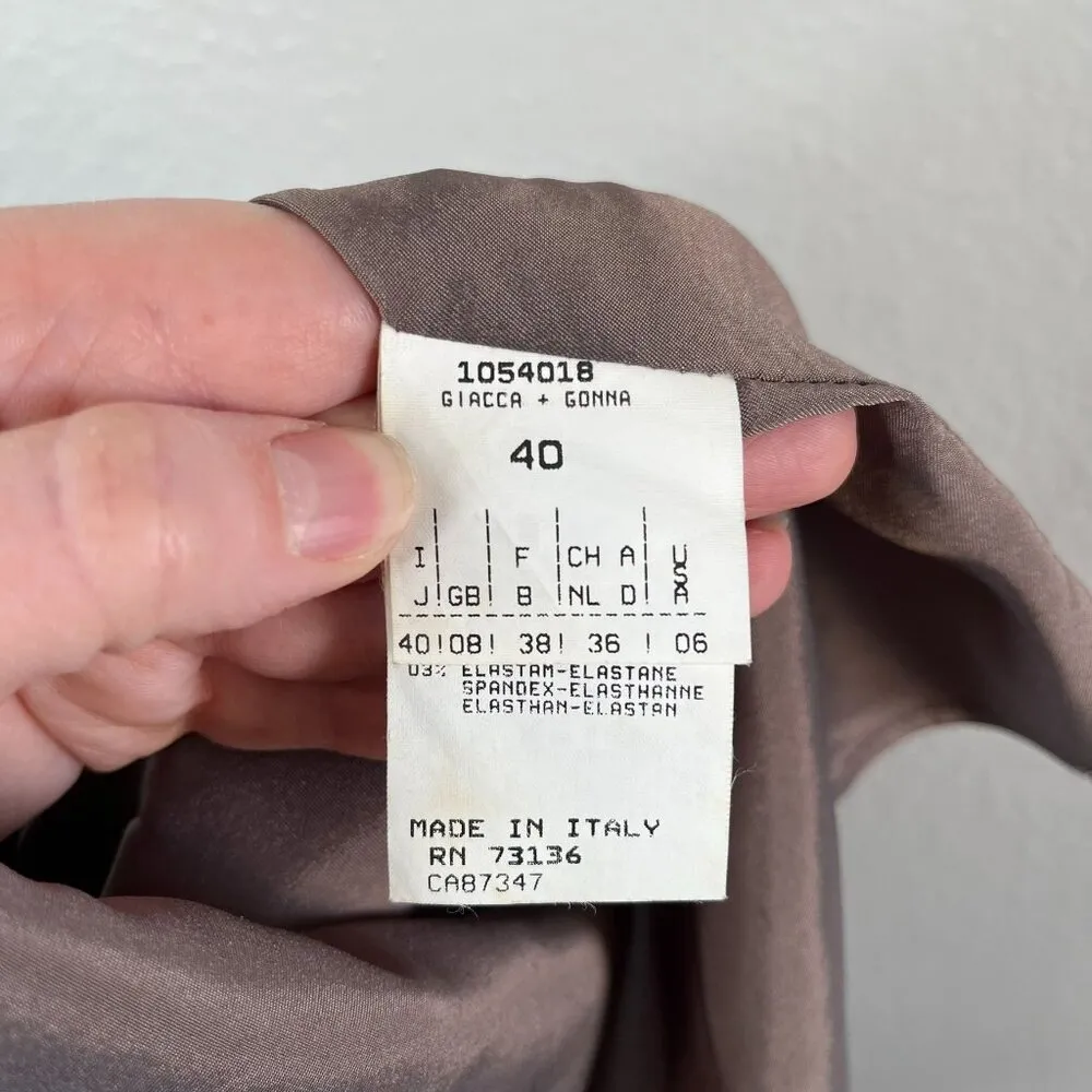 i Blues Womens Gray size zip Italian Wool Blend Skirt Size 40 Italian 6 US - Image 10