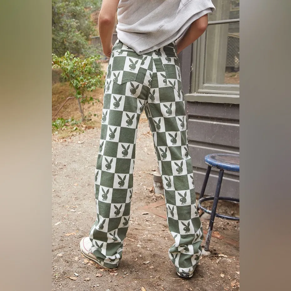 Playboy corduroy Game of Bunnies Boyfriend jeans Size 24 - Image 3