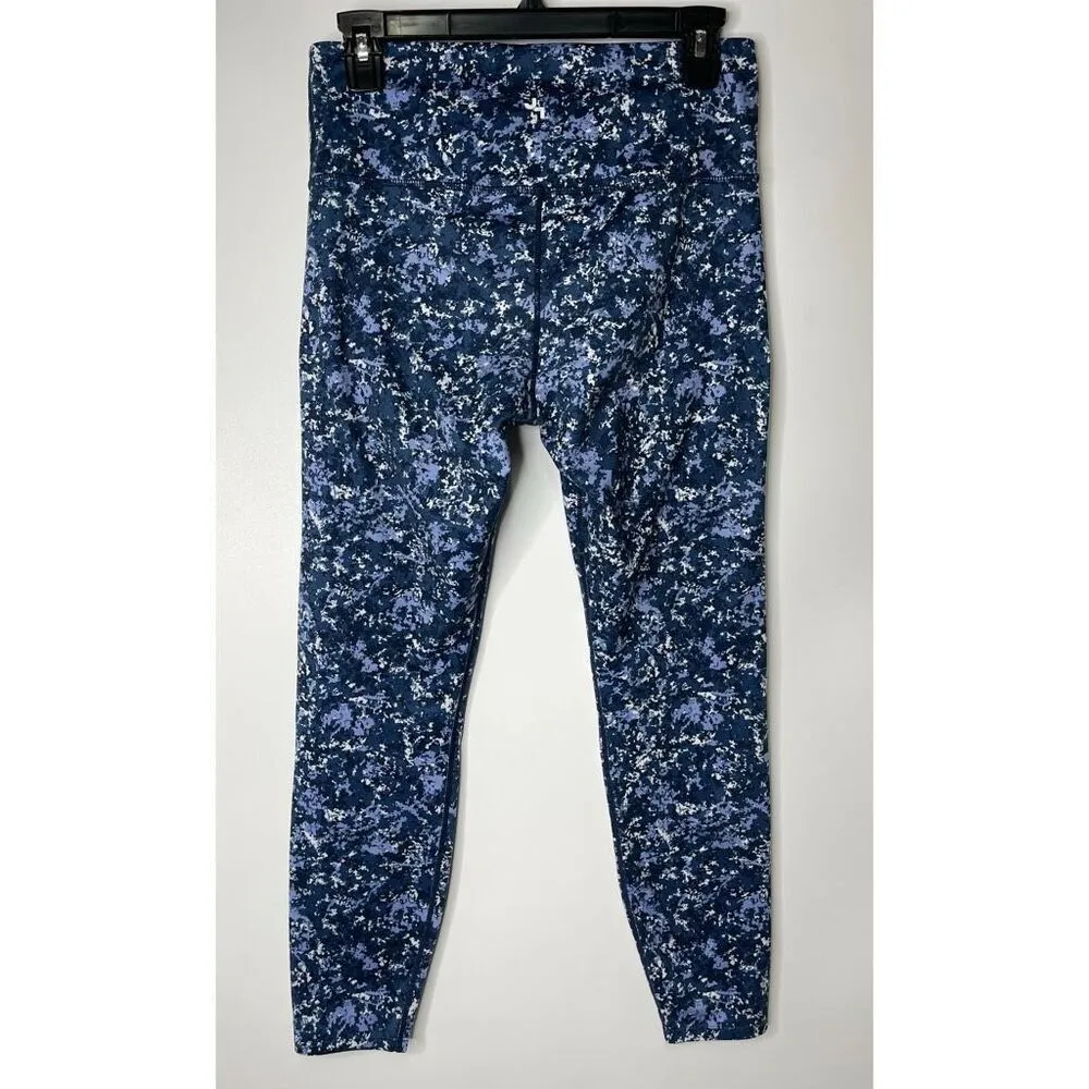 JoyLab High Rise Comfort Fabric Leggings (Blue Printed) - Medium - Image 3