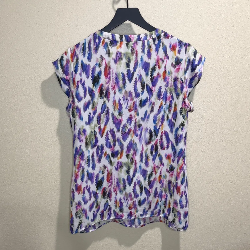 Cabi Size Small Plume Feather Print Blouse - Image 5