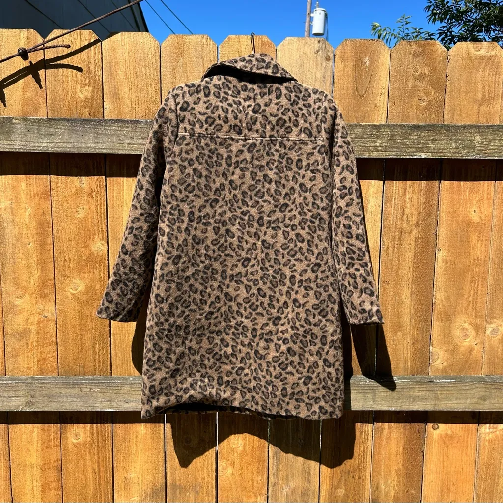 Adyson Parker Women's Cheetah Button Coat size large fall winter animal print‎ - Image 7