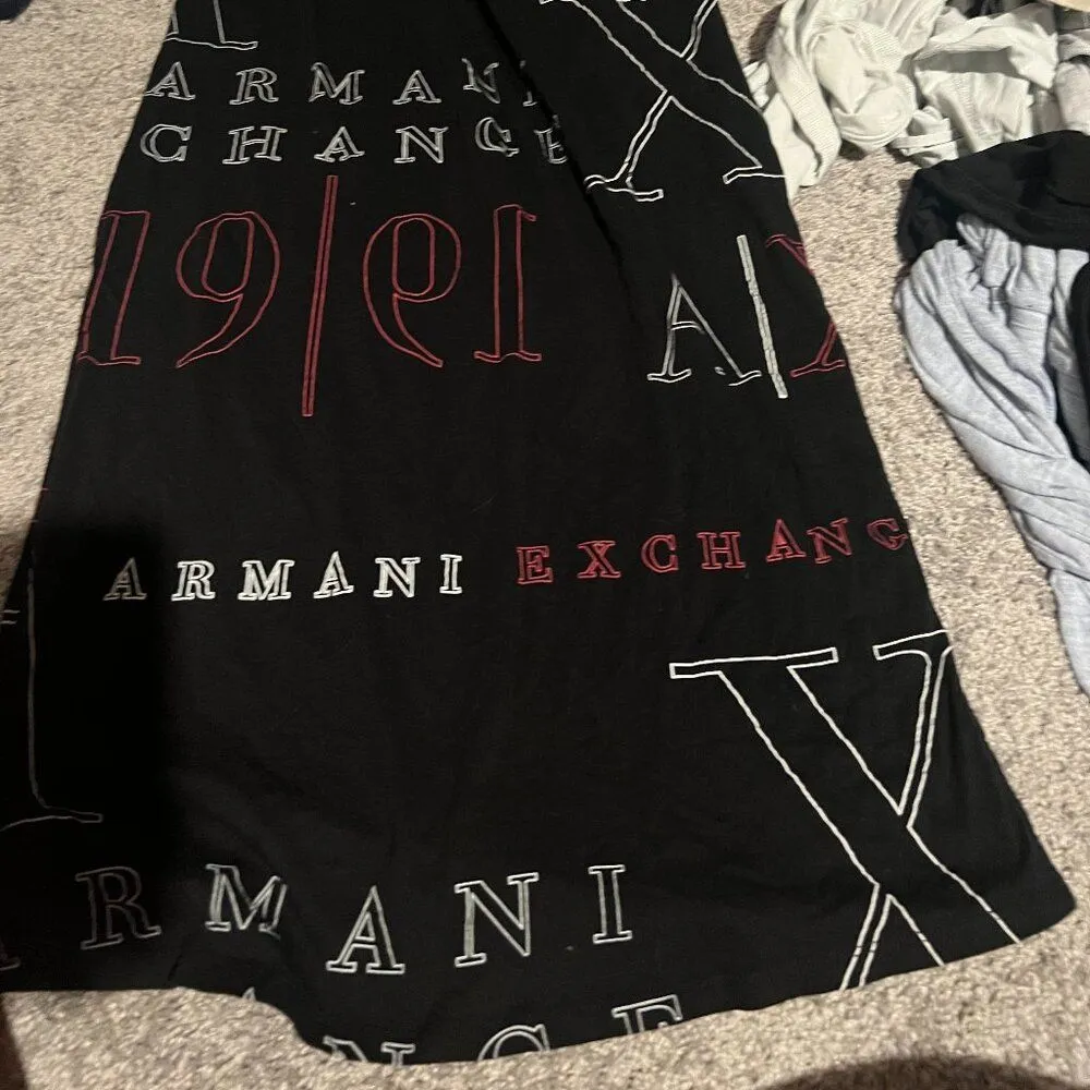 Armani Exchange Women's Tee Shirt Dress with Logo Lettering , Black small - Image 2