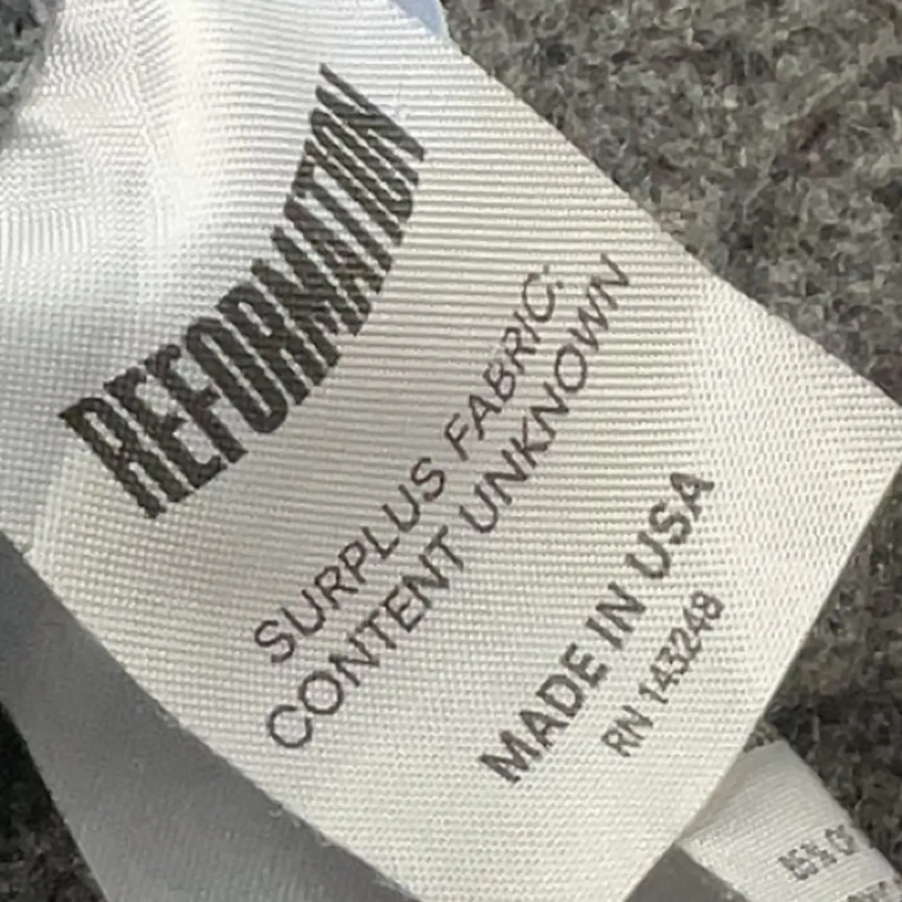 Reformation Smokey Denim Blue Gray Off The Shoulder Square Neck Dress Size XS - Image 5