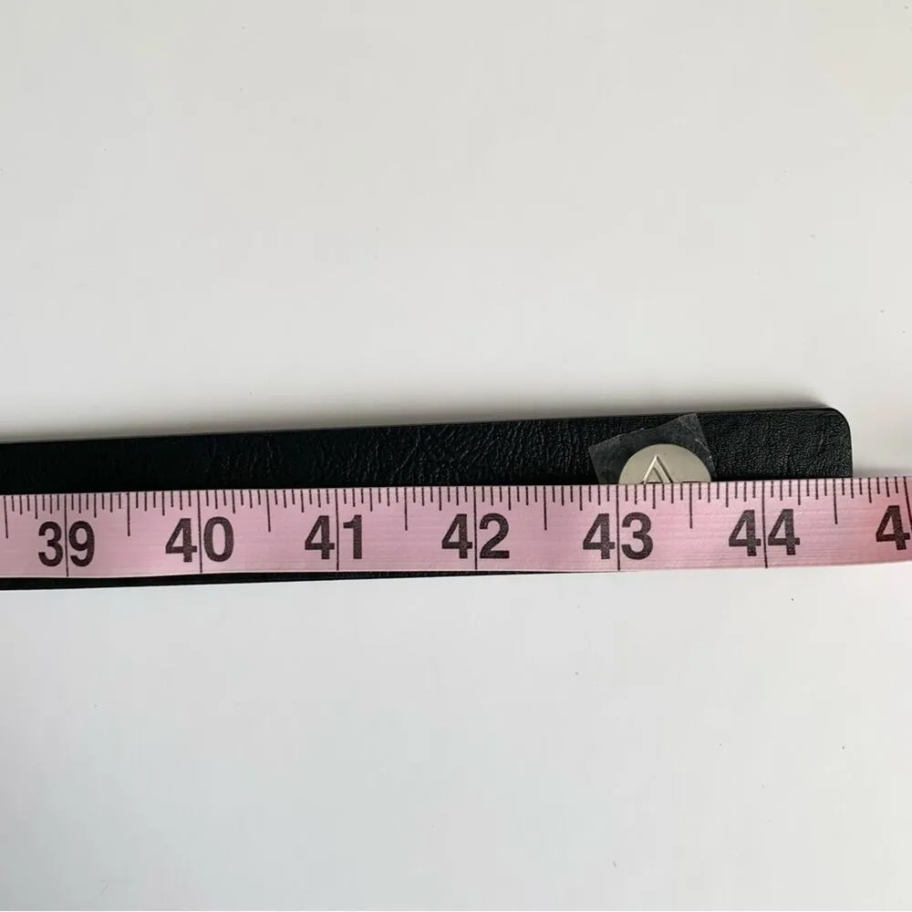 Adrienne Vittadini Black and Silver Belt Snakeskin Detail Size Large/XL - Image 4