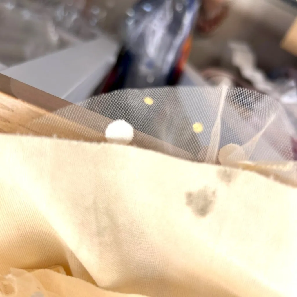 The Vintage Shop Sparkled Mesh Overlay Prom Party Dress Cream Gold Size Medium - Image 12