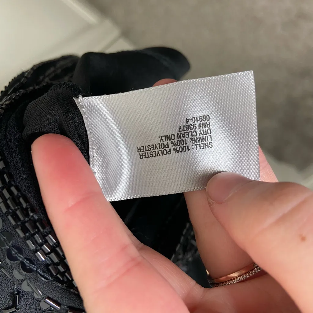 NWOT Worthington women’s solid black beaded sequin sleeveless lined dress‎ 12 - Image 5