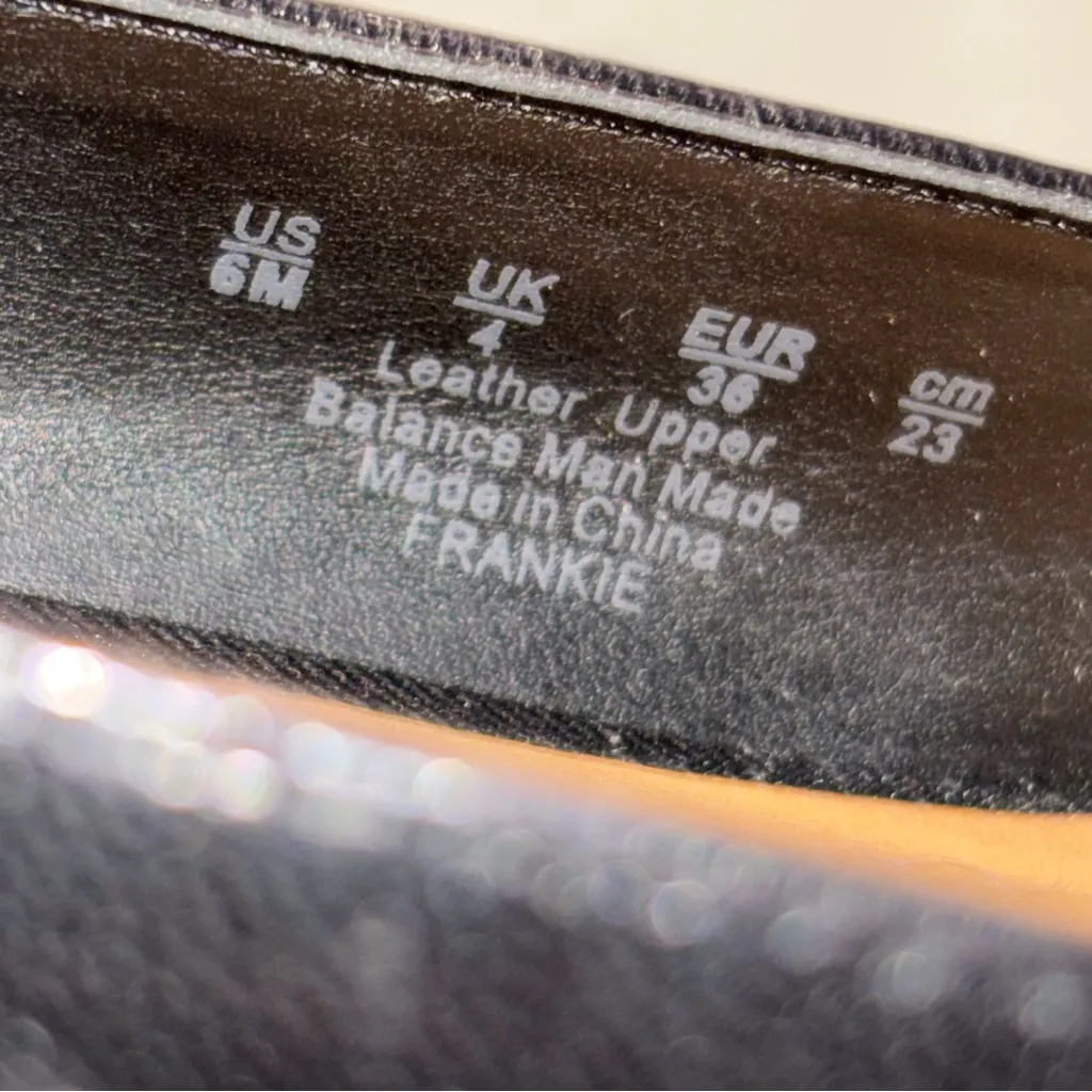 Franco Sarto Black Leather Frankie Wedge Pump Shoes size 6 - Image 10