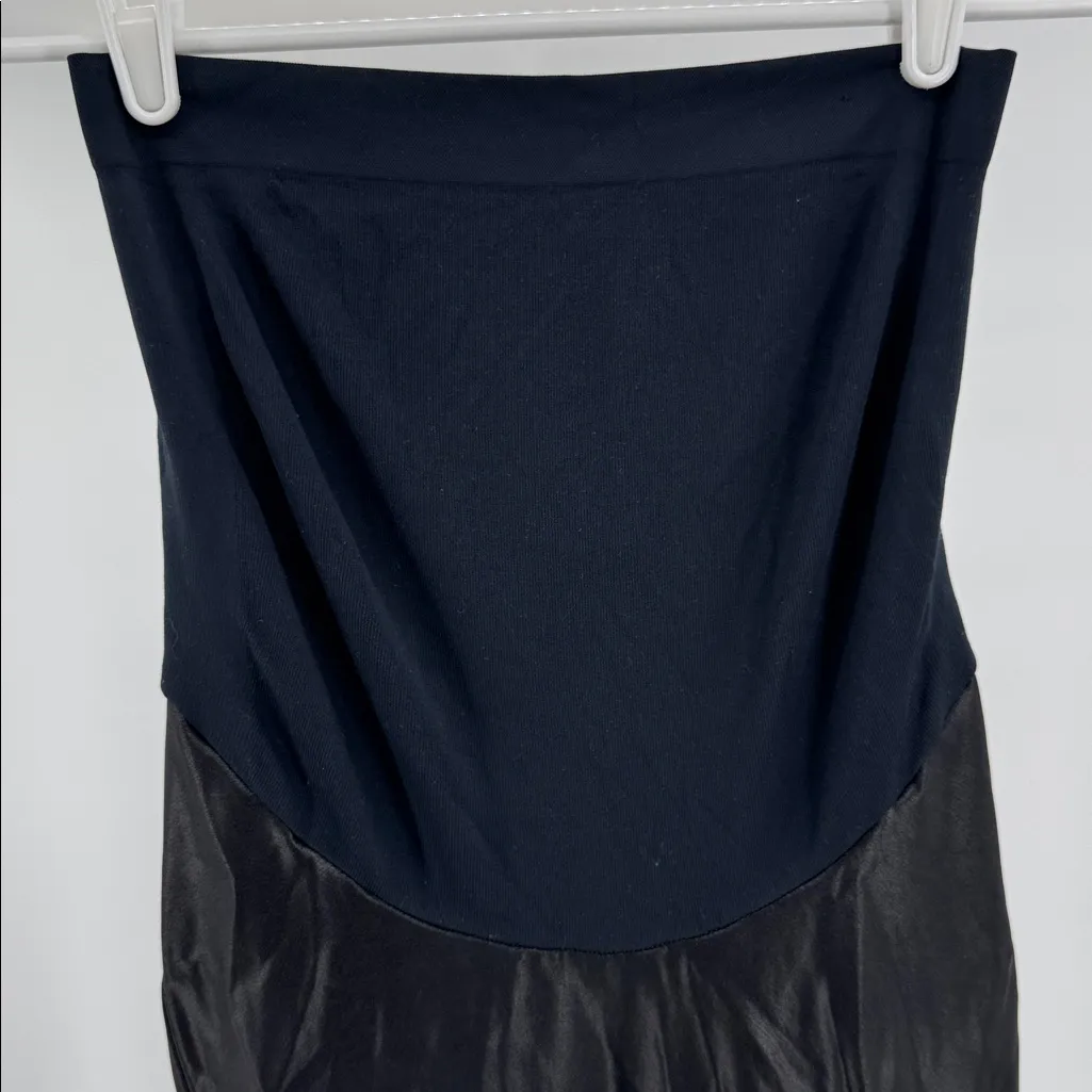 SPANX Mama Black Leggings faux leather maternity M pregnancy postpartum casual - Image 6