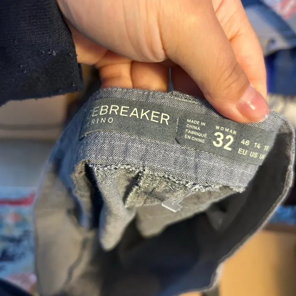 ICEBREAKER MERINO WOOL HIKING SHORTS Gray Size 14 - Image 3