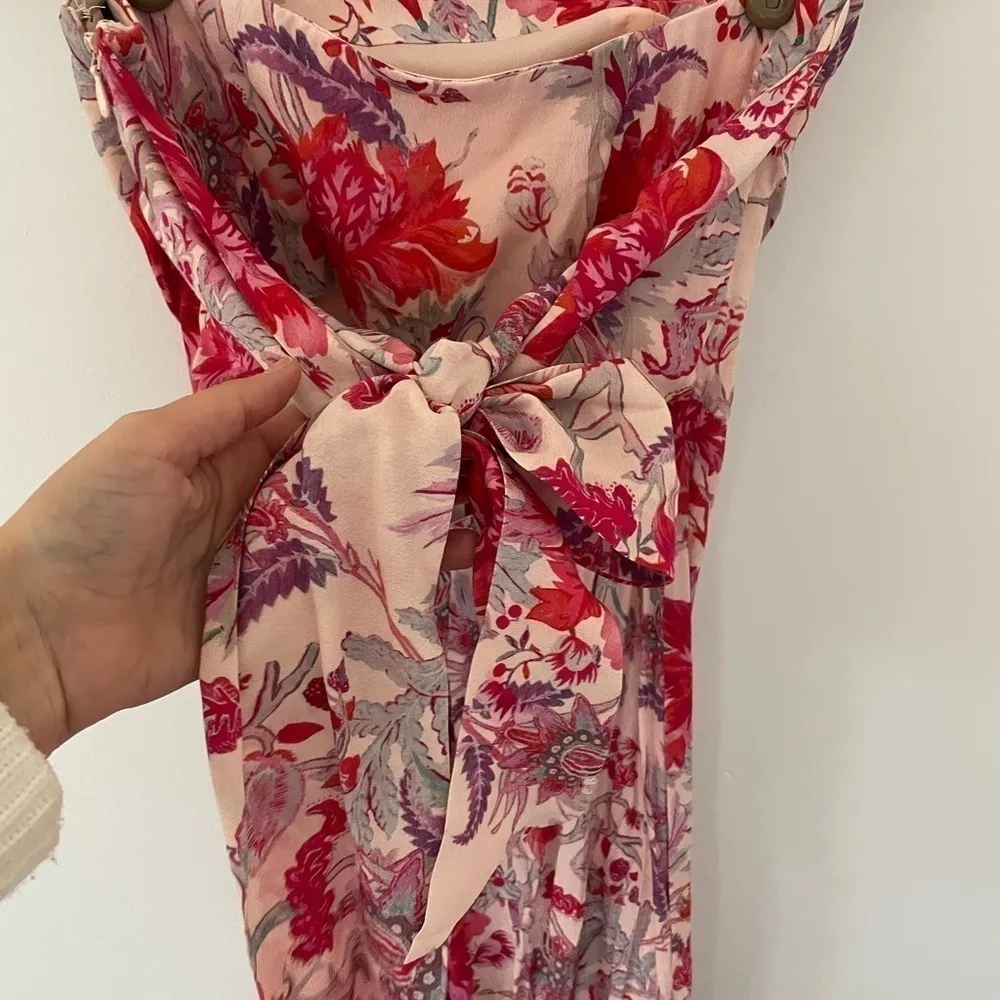 H&M Limited Edition Floral Flowy Strapless Corset Top Jumpsuit w Bow size 2 - Image 6