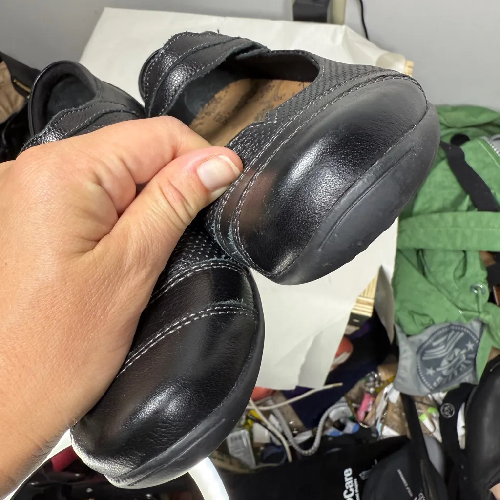 Taos Bravo Mary Jane Shoes Black Leather Sz 8 Professional Clog Office - Image 7