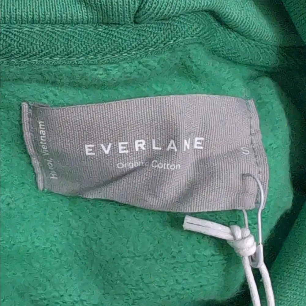 Everlane The Track Organic Cotton Popover Hoodie Green Hooded Sweatshirt S New - Image 6