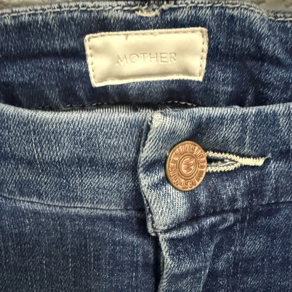 MOTHER Denim High Waisted Looker Ankle Fray Jeans Size 29 Get Your Groove Back Blue - Image 11