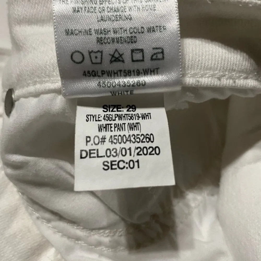 Joe’s Jeans White Flawless Cuff Crop Jeans Size 29 NWT - Image 4