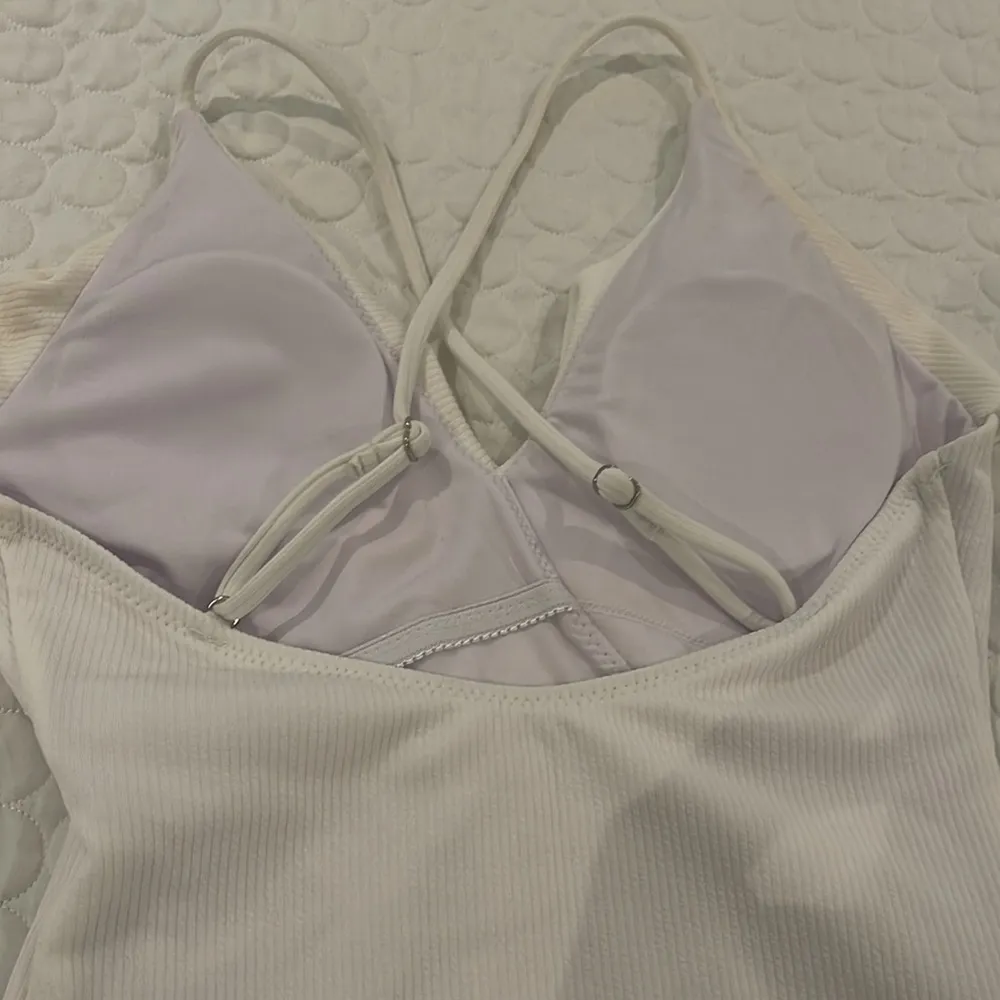 Off white ribbed one piece swim/ bodysuit Size XS - Image 5