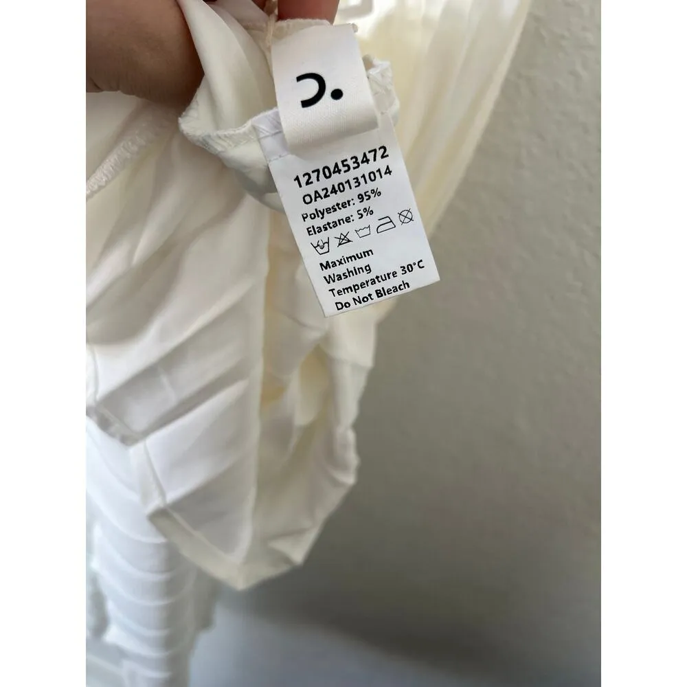 Commense Strapless Contrast Pleated Maxi Dress Size M NWT Size M - Image 6