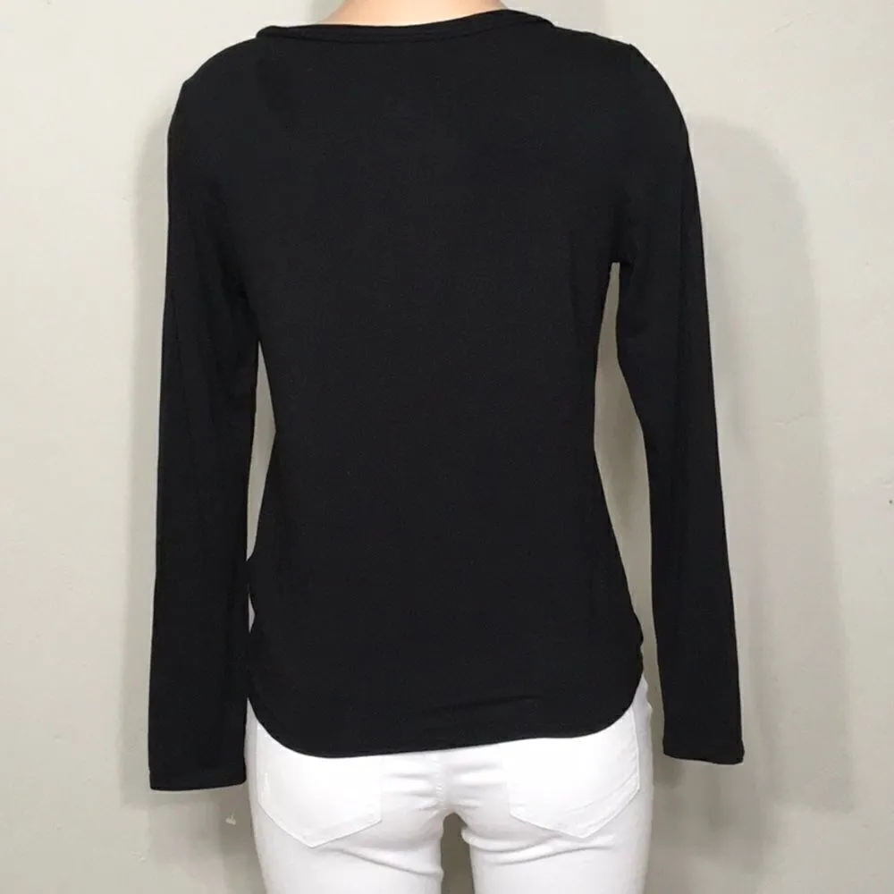 Sophie Max New. Black drape tee. NWOT - Image 5