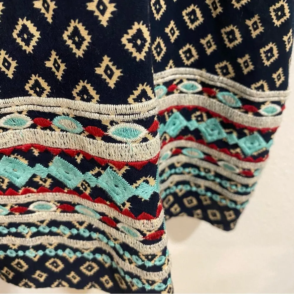 THML Navy Embroidered Faye Sleeveless Racerback  Mini Shift Dress Sz XXL - Image 8