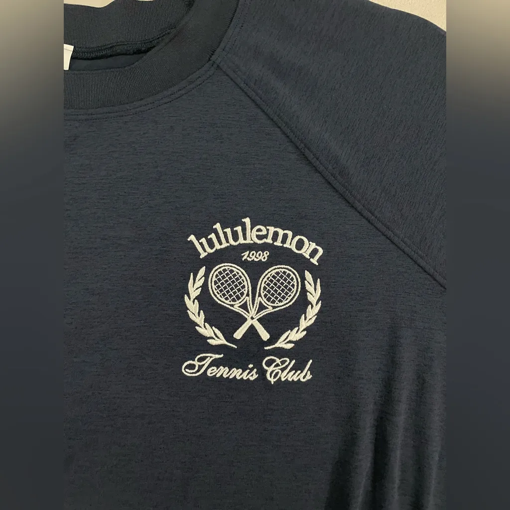 Lululemon NWT Layered Long Sleeve T Shirts Tennis Club Graphic Top Navy White 10 - Image 8