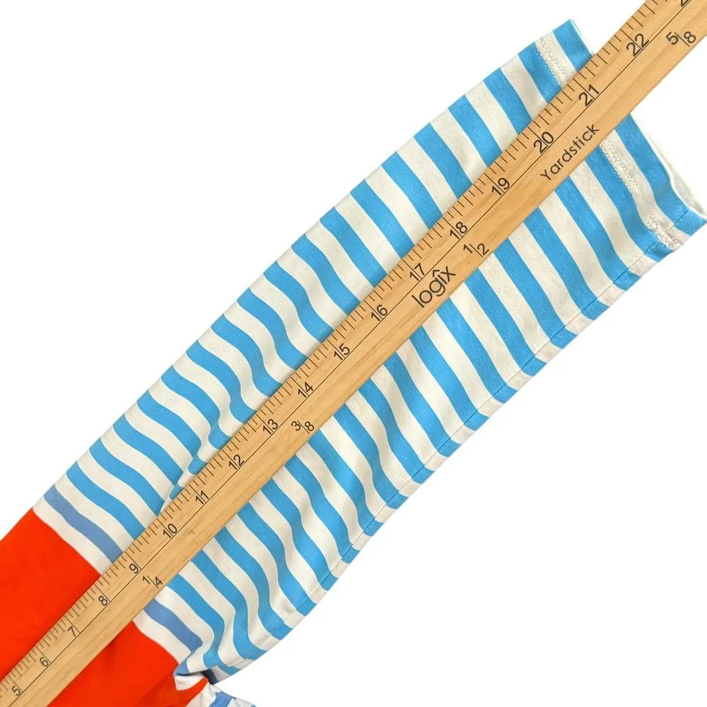 J. McLaughlin Catalina Cloth Striped Top Size S Orange Blue Coastal Preppy - Image 11